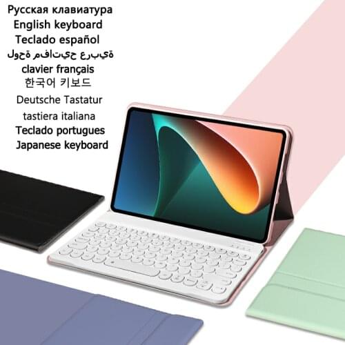 Case for Xiaomi MI Pad 5 11 Inch Keyboard Case for Xiaomi MI Pad 5 Pro 11 Inch 2021 Case Russian Spanish English Keyboard Funda
