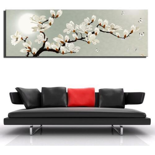 Magnolia Flower large 5D DIY Diamond Painting moon Square Round Embroidery Full Cross Stitch Mosaic Needlework Home Decor AA1525