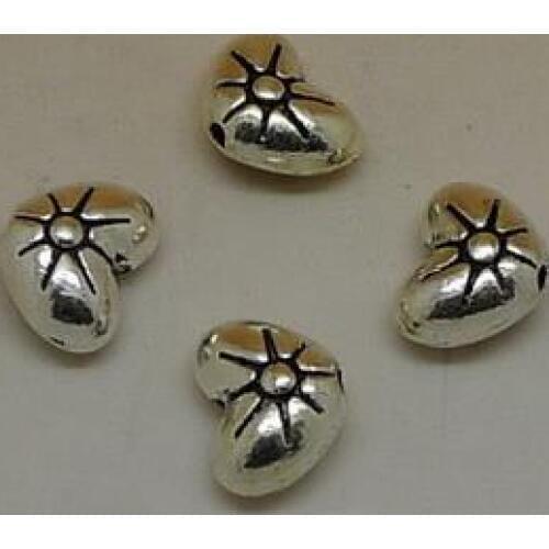 Diy handmade bracelet material ancient bronze 22-15 mm alloy ring charms Small peach heart, love