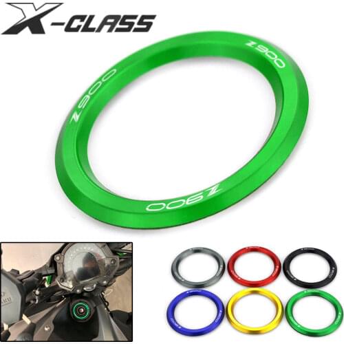 For Kawasaki Z900 Z900RS 2017 2018 2019 2020 Motorcycle Ignition Switch Cover Ring Cap Protector Green CNC Aluminum Accessories