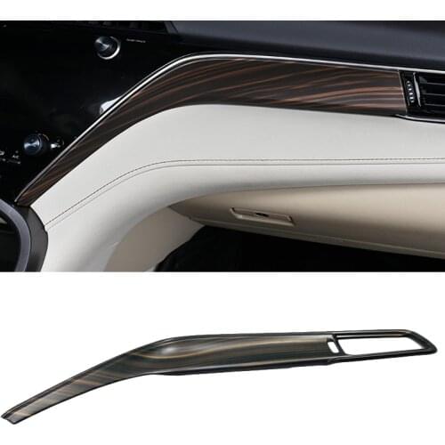 Car Interior ABS Peach Wood For Toyota Camry XV70 2018 2019 2020 Central Console Strip Cover Trim Moulding Accessories