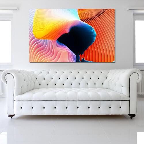 JQHYART Abstract Printing Oil Painting spiral colorful Wall Art Canvas Print Pictures for Living Room and Bedroom No Frames
