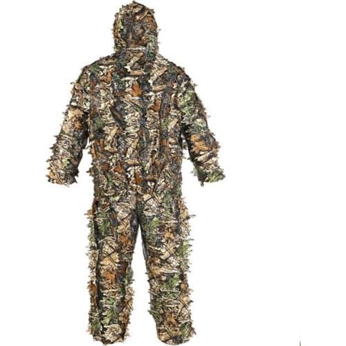 1 Set Of Outdoor Ghillie Suit Camouflage Clothes 3D Jungle Hunting Clothes Suit Pants Hooded Jacket For Men Women Kids Elegance