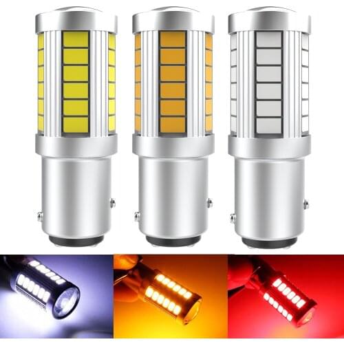 2x 1200LM 1157 P21/5W Bay15d 1156 BA15S P21W LED Bulb 5730SMD Auto Lamp Bulbs Car LED Reverse Day Brake Tail Light White 12V