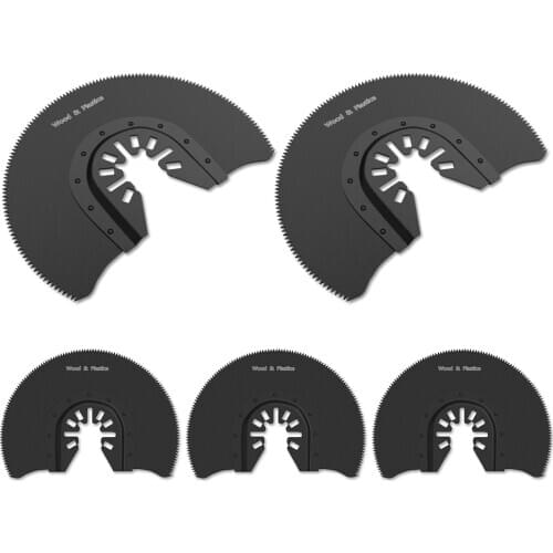 5pcs 88mm Semi Circular Segment Saw Blade Oscillating Multi Tool Saw Blade Accessories for Cutting Wood Multifunction Power Tool