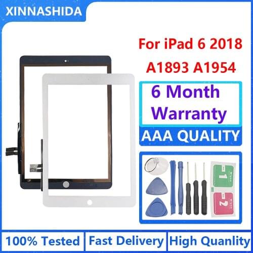 100% test NEW For iPad 2018 Touch Screen For APPLE iPad 9.7" Gen 2018 A1954 A1893 Touch Screen Panel Front Glass Touch Panel