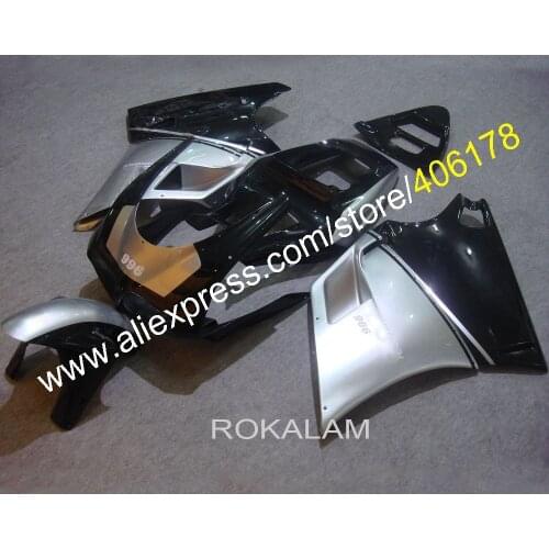 For Ducati Fairings 748 916 996 998 1996-2002 96-02 Aftermarket Motorcycle Fairing Kit Silver Black(Injection Molding)