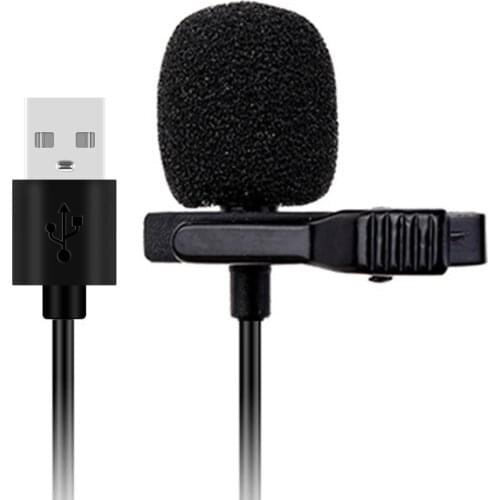 Type C/USB Mini Lavalier Microphone Clip-on Recording Microfono For Type C USB Mic for Laptop, PC and Cameras,Android