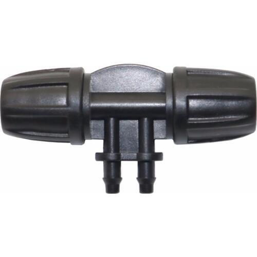 6 pcs 3/8 inch to 2 way 1/4 inch hose connector Garden irrigation plastic Hose splitters