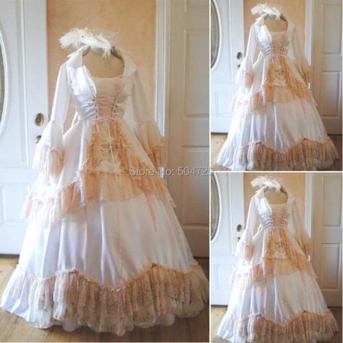 Custom-madeOn sale R-053 19 century Vintage Costumes Victorian Gothic Lolita dress/Civil War Southern Belle Halloween dresses
