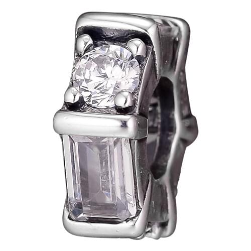 Authentic 925 Sterling Silver Ice Sculpture Spacer Charms Fit Pandora Bracelet Beads for Jewelry Making kralen koraliki