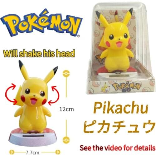 Pokemon Pikachu Shakes His Head In The Sun Toys Figures Dolls, Makes A Better Mood While Driving , Anime Figure Model Gift