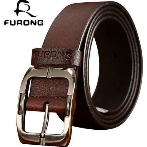 Cow Genuine Leather Belts Men 2018 Newest Arrival Designer Belts For Men Two Color Male Cowhide Belts Pin Buckle Men Accessories
