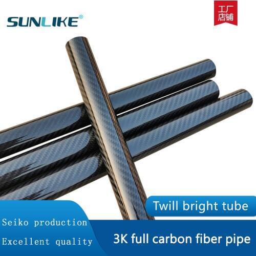 2PC Twill Glossy Carbon Fiber Tube Drone Accessories OD4mm8mm12mm20mm30mm40mm50mm Length 500mm Factory Direct Sales CNC Cutting