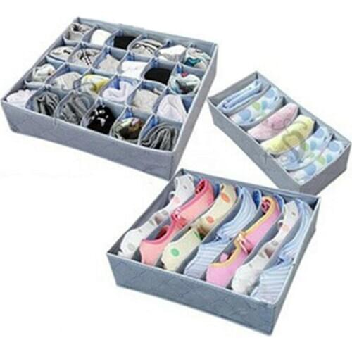 Removable Underwear Storage Box, Bra Storage Box Made Of Non-Woven Fabric Material, Foldable Underwear Socks Drawer Organizer