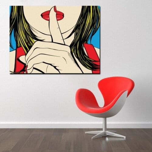 Ssshhh! Famous Design of Deborah Azzopardi canvas print poster Home Decor Oil canvas Painting Girl Wall Pictures for Living Room