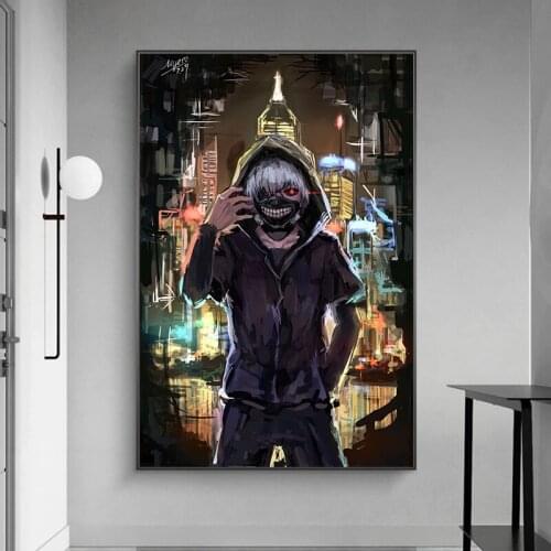 Tokyo Ghoul Illustration Picture Anime Poster Wall Art Print Decor,50 x 70 cm,No Frame