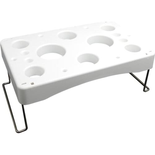 Cake Decoration Work Table Cake Cream Piping Icing Nozzles Storage Holder Pastry Bags Tray Stand Tool (White)