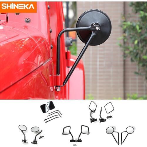 Exterior mirror For Jeep Wrangler YJ/TJ/JK/JL Car Side Door Rearview Mirror Angle Shape Adjustable Blind Spot For Jeep Wrangler
