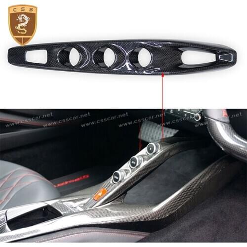 High quality full cover gear panel Carbon Fiber Fit for Ferrari 812 control button cover plate Auto Accessories