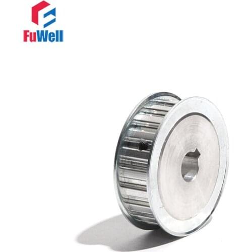 Timing Pulley with Keyway L-14 21/27mm Belt Width 14Teeth L Type Toothed Belt Pulley Aluminum Alloy Transmission Pulley