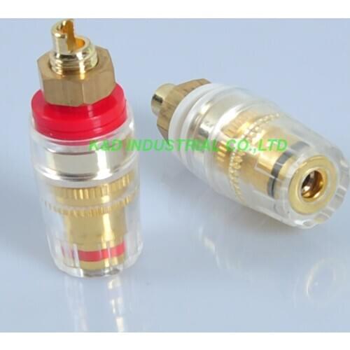 1Pair Speaker Copper Tube Amp Power Amplifier Terminal Plug Binding Post 46mm