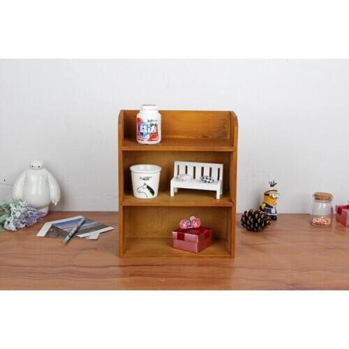 1PC Home Decoration Wood Box Wall Hanging Storage Holder Bedside Divided 3 layer Sorting Storage Rack Wooden Organizer JL 0944