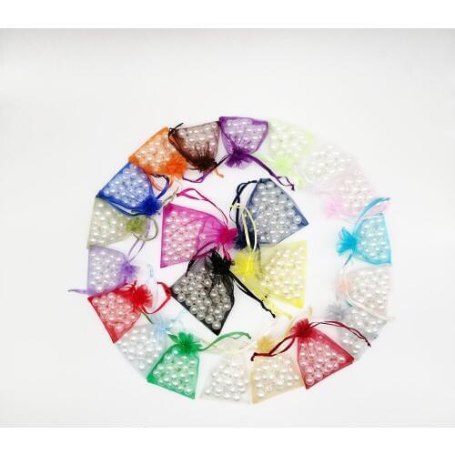 500pcs 10x15 11x16 13x18 15x20 Organza Gift Bags For Jewelry Packaging Display Christmas Wedding Jewelry Storage Drawstring Bag