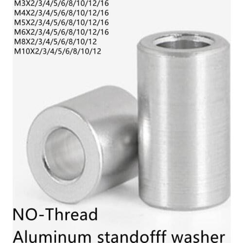20pcs/lot M3 M4 M5 M6 Aluminum flat washer aluminum Bushing gasket Spacer Non-threaded standoffs For RC Model Parts
