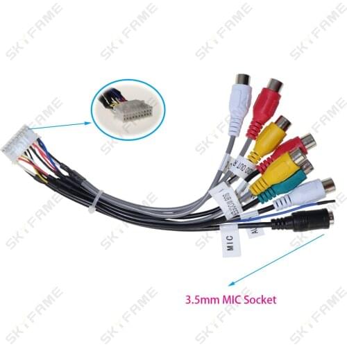 SKYFAME Car Android Stereo Radio RCA Output Wire Aux-in Adapter Cable