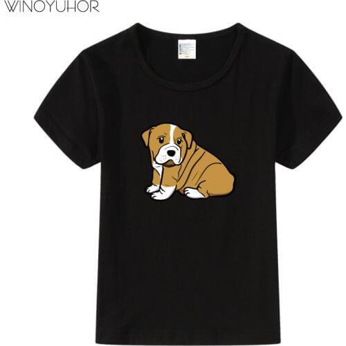 Children Cartoon Shar Pei Dog T-shirt For Boys Summer Cotton Tee Tops Kids Short Sleeves T-shirt Clothing Baby Tshirt
