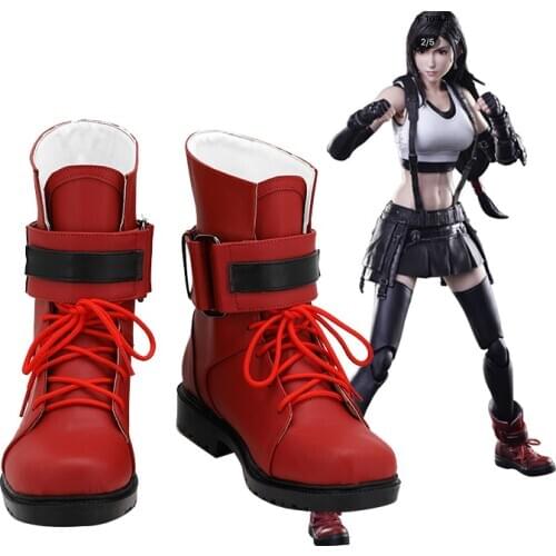 Final Fantasy Tifa Lockhart Shoes Cosplay Costume Prop Boots Halloween Carnival Party Shoes Custom Made