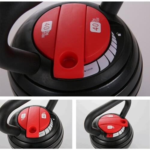 Fitness equipment workout training gym exercise iron 40lb adjustable kettlebell dumbbell in pounds