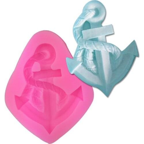 1Pcs Anchor shape, silicone soft candy mold cake decorating tool, candy chocolate mold