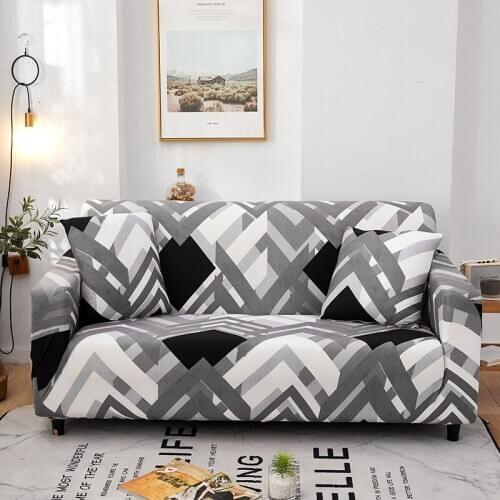 Geometric Sofa Cover for Living Room Modern Elastic Sectional Corner Sofa Slipcover Couch Cover Chair Protector 1/2/3/4 seater