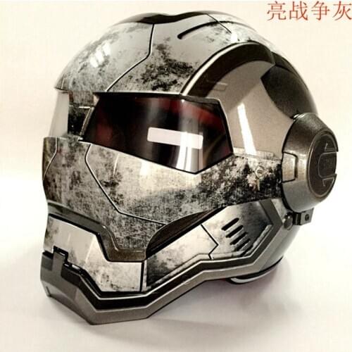 Hong Kong personalized motorcycle helmet iron man helmet retro full helmet uncovered helmet protective helmet
