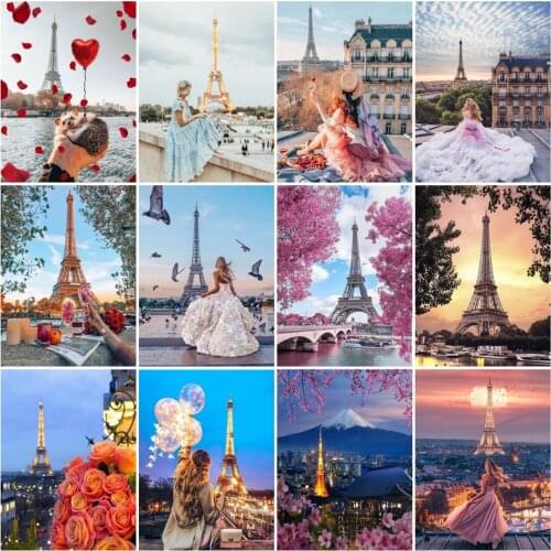 HUACAN Painting By Numbers Girl Figure Acrylic Unique Gift On Canvas Wall Art Picture By Numbers Tree For Living Room