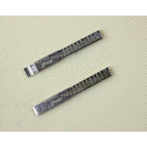 HU101 Engraved Line Key Blade For Ford Focus Fiesta Mondeo Volvo Jaguar Scale Shearing Teeth Cutting Key Blank 2 IN 1 (No 38)