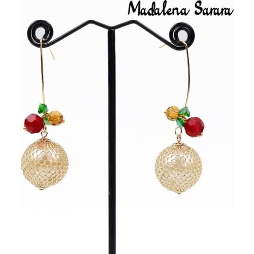 MADALENA SARARA 2021 Fashion Spring Irregular Personality Dangle Women Copper Earrings MD-050774