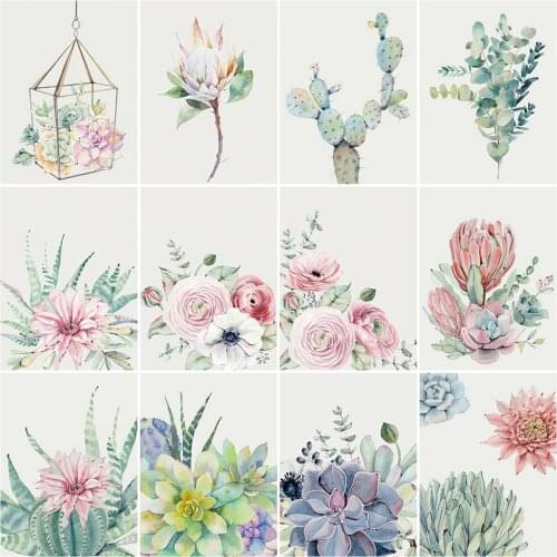 MomoArt Diamond Painting Colorful Flower Full Square Drill Diamond Mosaic 5D DIY Cross Stitch Kits Embroidery Art Handmade Hobby