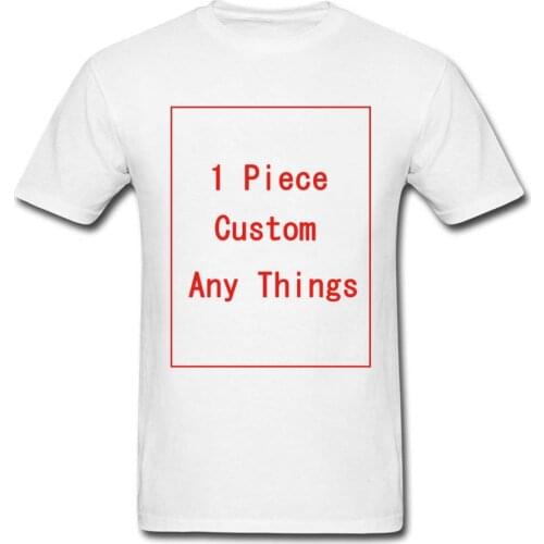 DIY Custom Men T-shirts Fashion Design Male Tops Tees Company 3D Print 100% Cotton Tshirt Logo Letter Gift White Black T Shirts