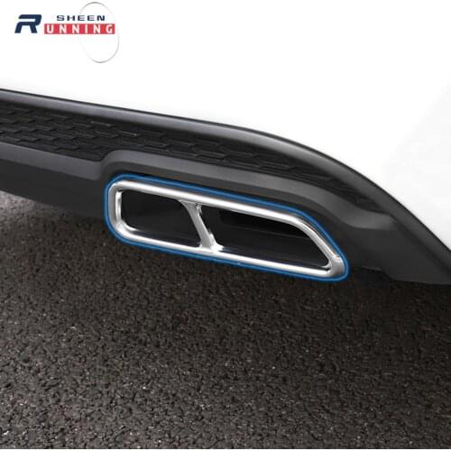 For Audi A6 C7 Exhaust Muffler Tail Decor End Pipe Tip Cover Trim Fit Audi A7 2016 2017 2018 Decoration Accessories