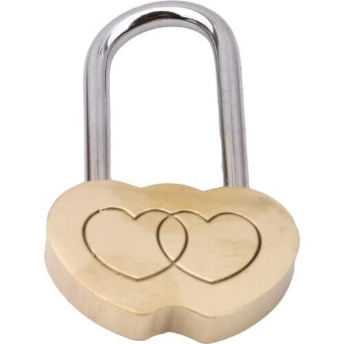 Ellenmar Heart-shaped Locks Couple Lovers Lock Marriage Wedding Padlock Travel Supplies Souvenirs but No Key