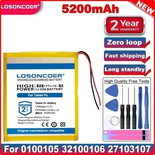 Newest 5200mAh Lithium Polymer 30100105 35100105 32100106 Battery 3.7V Mobile Power DIY Tablet