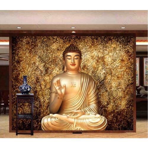 Custom mural 3d photo wallpaper Sakyamuni preaching Buddhism Background wall living room Home decor wallpaper for wall 3 d