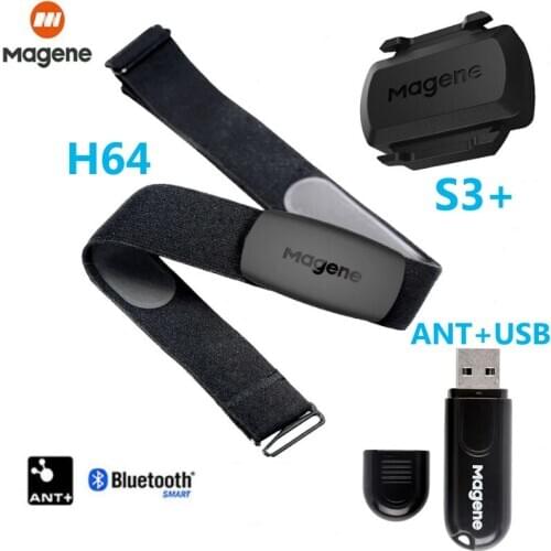 MAGENE H64 Heart Rate Monitor Belt/ S3+ Dual Speed Cadence Sensor Cycling Bicycle for GPS Bike Computer Garmin Bryton iGPSPORT