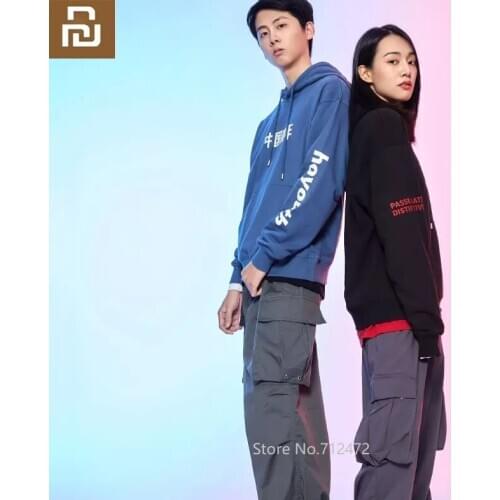Men Women large size casual hooded shirt loose pocket sweatshirt round tie hat fashion Couples sports sweater