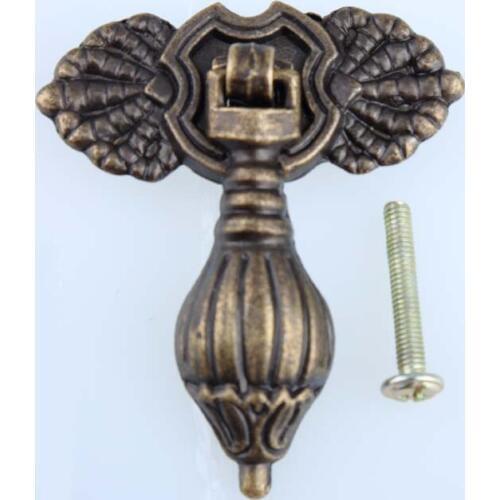 Russic vintage style distress bronze shay drop drawer cabinet knobs pulls handles antique brass zinc alloy