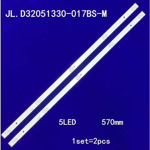 2PCS LED backlight strip 5lamp for 32''TV JL.D32051330-017BS-M 570mm