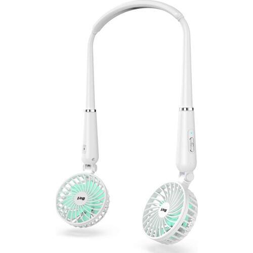 Hand-Free Neck Fan for Personal Cooling and COPD Breathless Relief, Battery Operated Neckband Fan for Fast Face Air Circulation